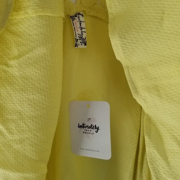 NEW Intimately Free Deep V-Neck Lace Yellow Top XS - Picture 9 of 11